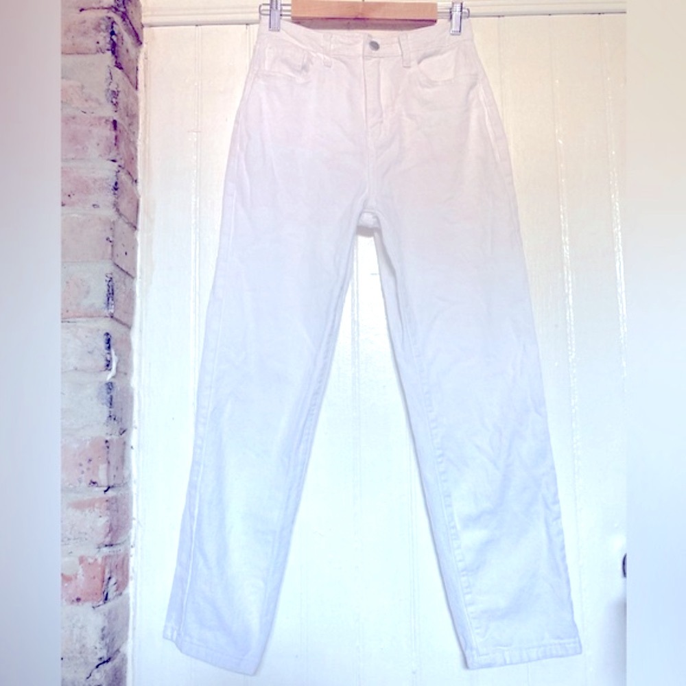 *3 for $20* Kids White 5-pocket jeans, adjustable waist, size 14.